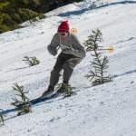 In der Hocke beim Ski-Nostalgie 2015 in Wagrain