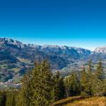 Blick ins Salzachtal mit Bischofshofen in Richtung Pass Luegg